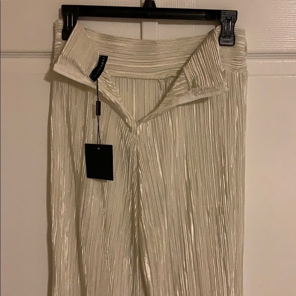 NWT JLUXLABEL Champagne Draped Pants - Picture 9 of 10